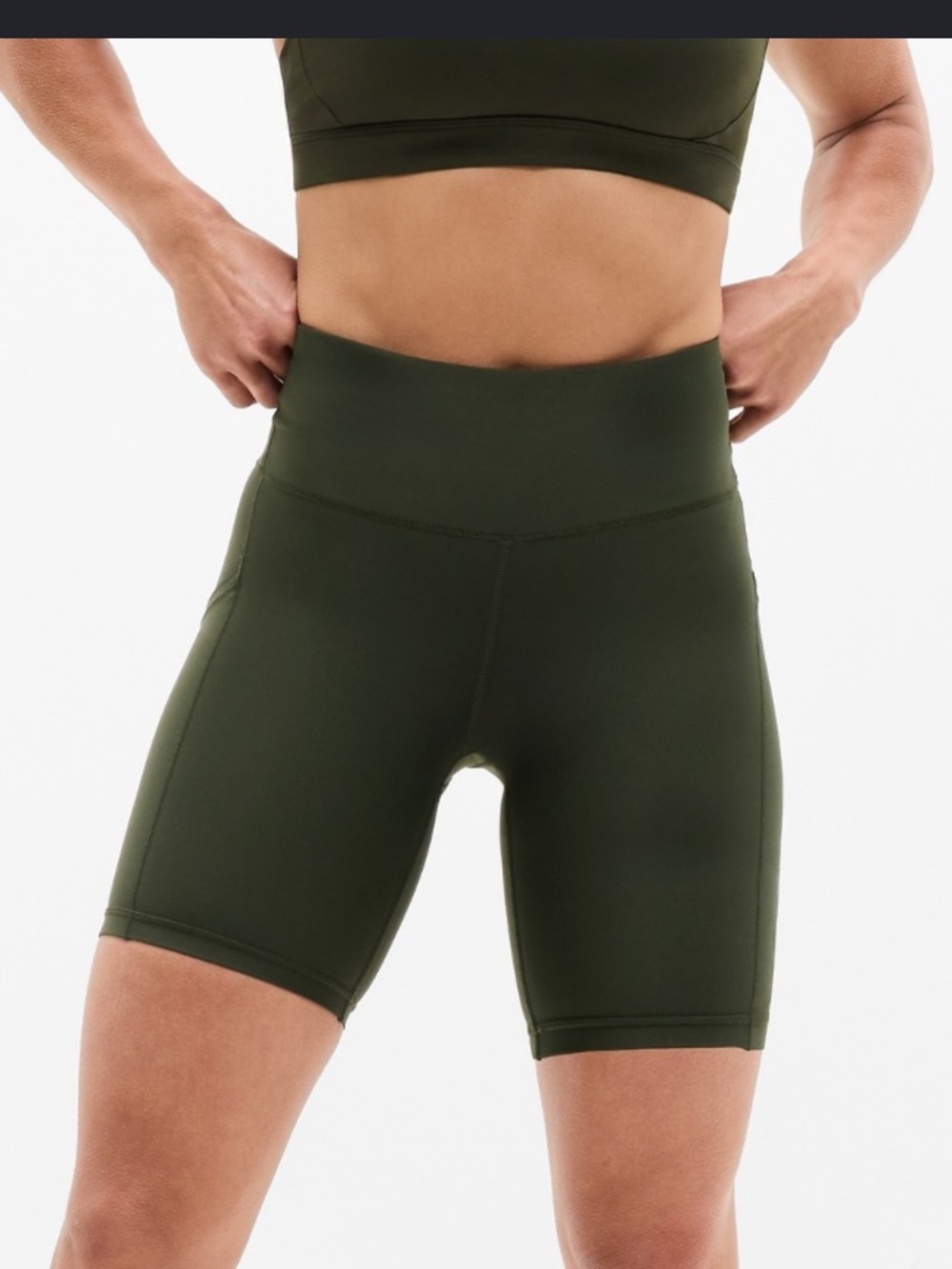 Athleta Interval Stash 7” bike shorts